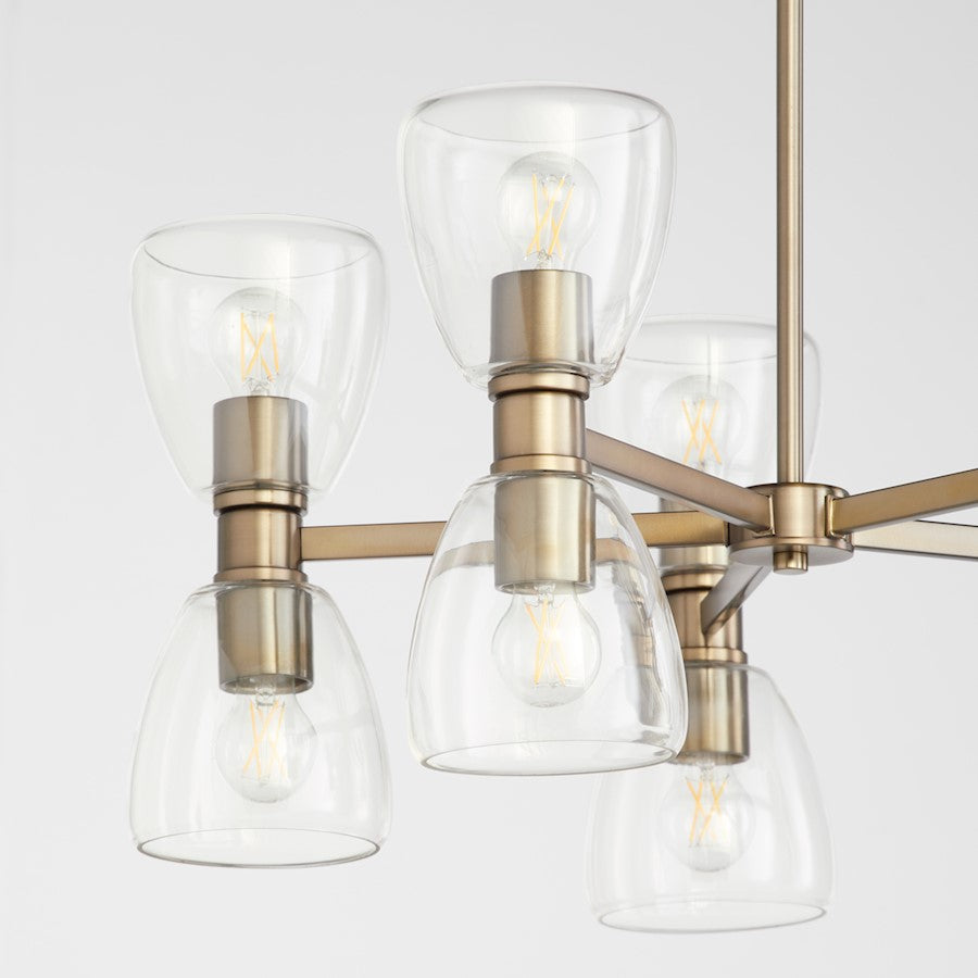 Relo Chandelier, Dark Brass