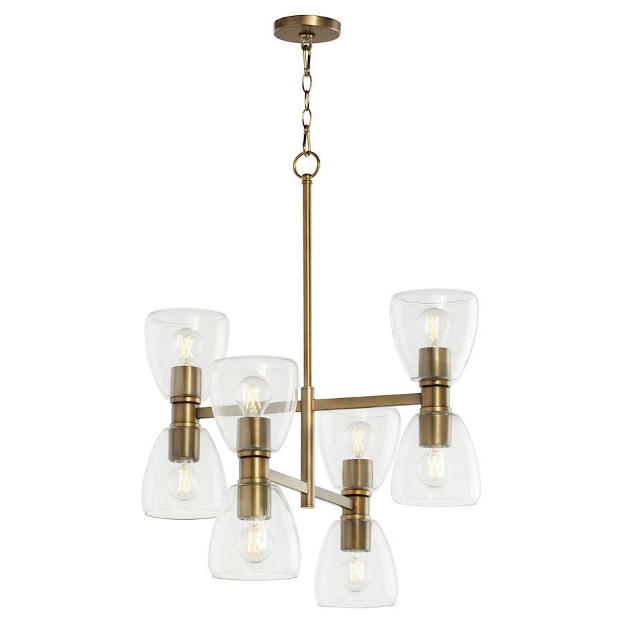 Relo Chandelier, Dark Brass