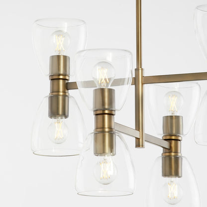 Relo Chandelier, Dark Brass