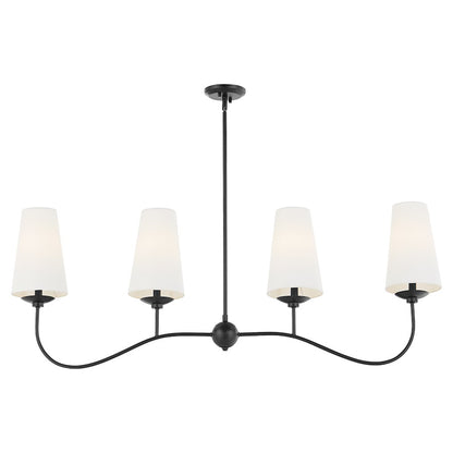 Euphora Linear Chandelier, Matte Black