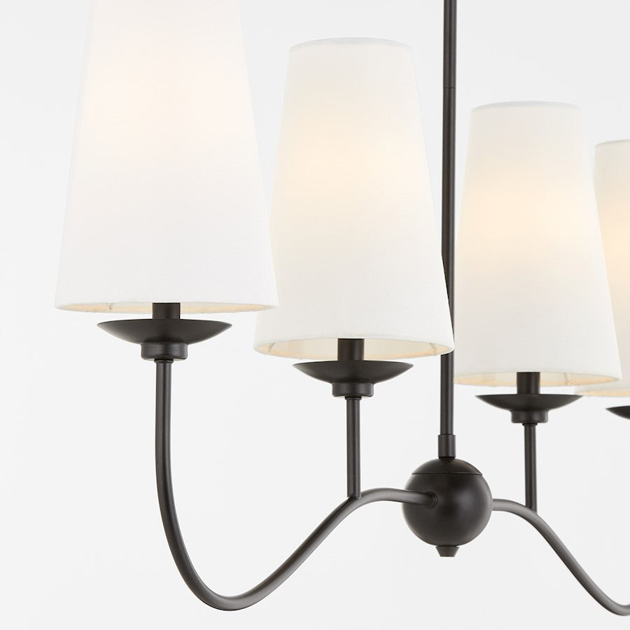 Euphora Linear Chandelier, Matte Black