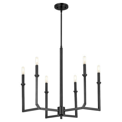 Merrick Chandelier, Matte Black