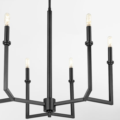 Merrick Chandelier, Matte Black