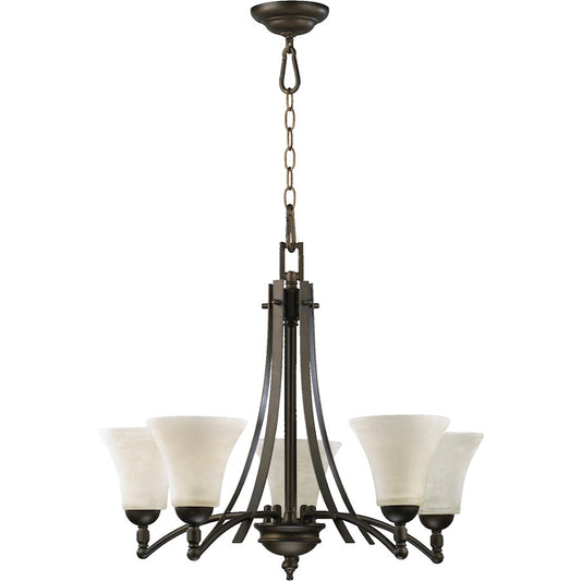 Aspen Chandelier, Oiled Bronze