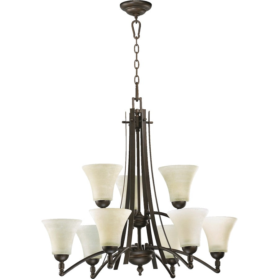 Aspen Chandelier, Oiled Bronze