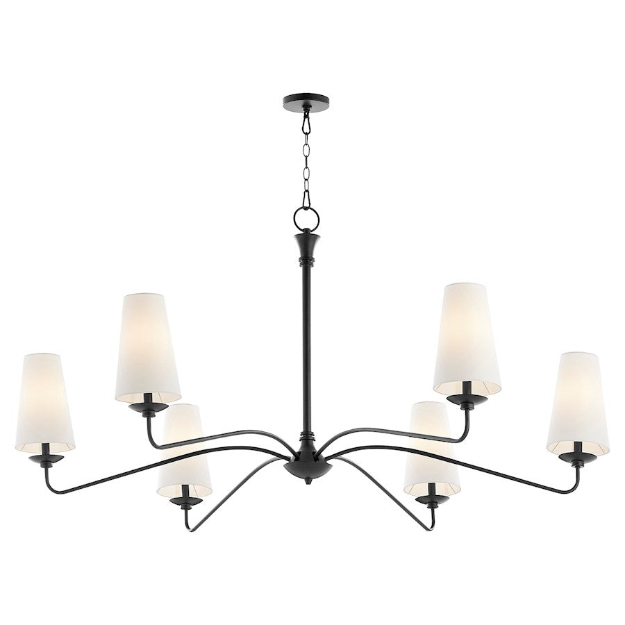 Euphora Linear Chandelier, Matte Black