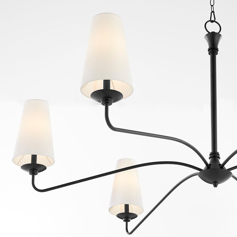 Euphora Linear Chandelier, Matte Black