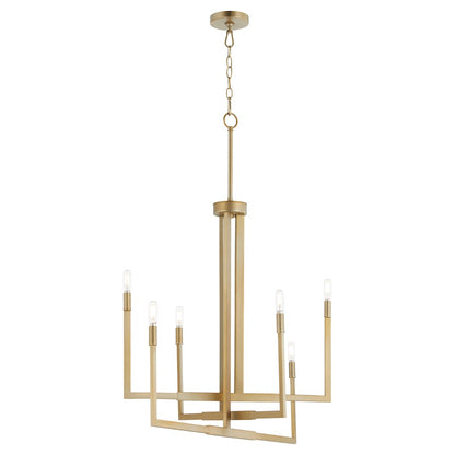 Bolero Chandelier, Aged Brass