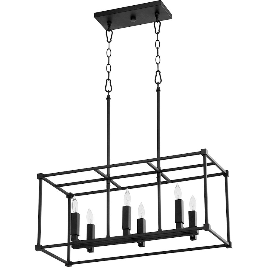 Quorum Olympus 6 Light Pendant, Noir - 656-6-69