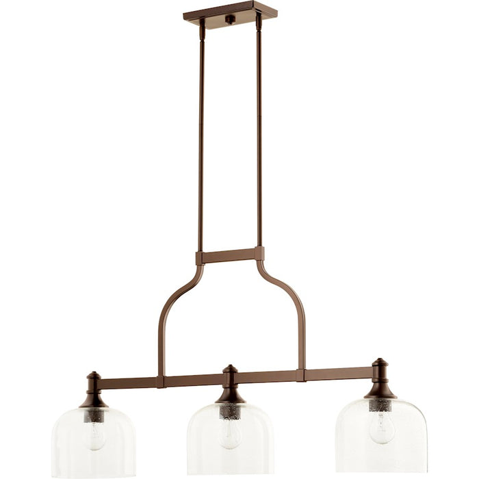 Quorum Richmond Island Lighting, Oiled Bronze with Clear/Seeded