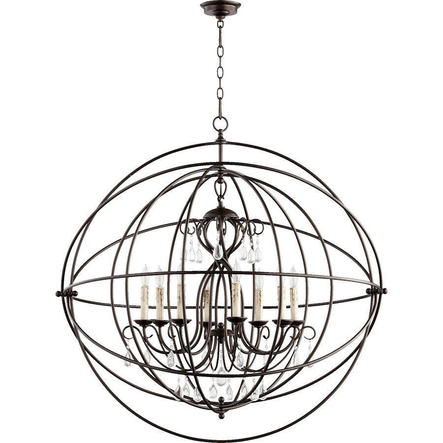 Candelabra Chandelier, Oiled Bronze