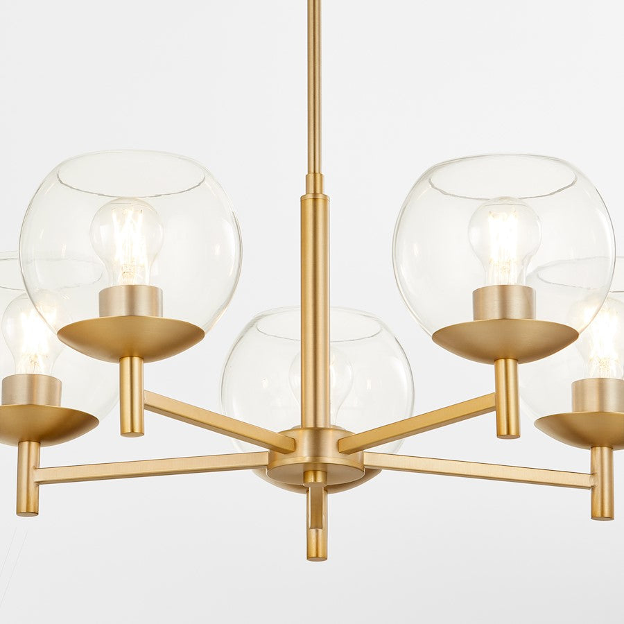 Lyon Chandelier, Aged Brass