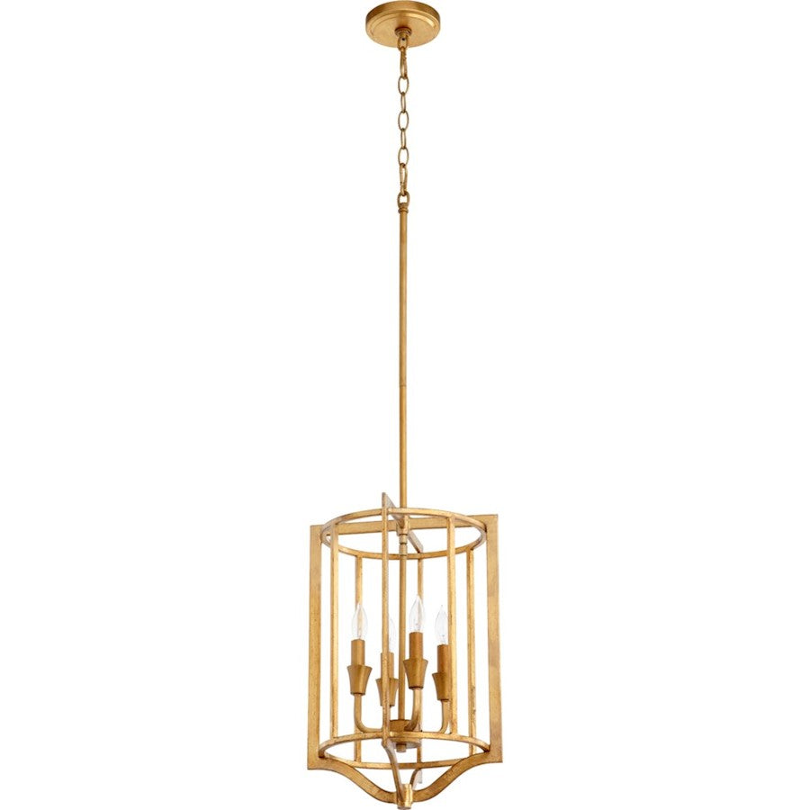 Quorum Marquee 4 Light Pendant, Gold Leaf - 6814-4-74