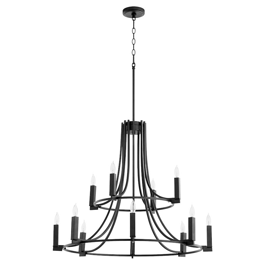 Quorum Olympus 12 Light Chandelier, Noir - 696-12-69