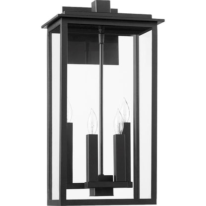 Quorum Westerly Outdoor 4 Light Wall Mount, Noir - 7027-4-69