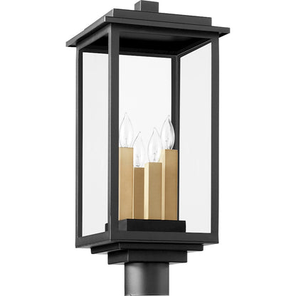 Quorum Westerly 4 Light Post Light , Noir