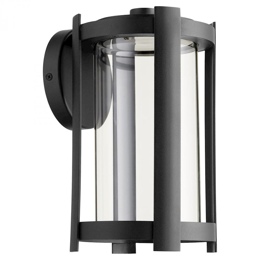 Quorum Solu 1 Light 11" Outdoor Lantern, Noir/Clear - 709-11-69