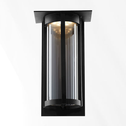 Quorum Abram Outdoor Lantern, Textured Black