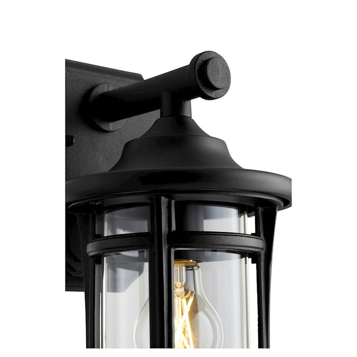 Quorum Haley 1 Light Outdoor Lantern, Noir/Clear