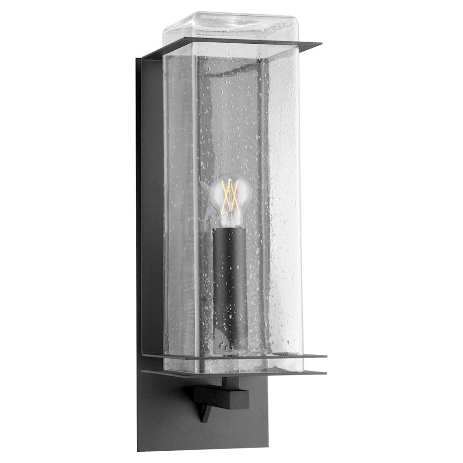 Quorum Balboa 8" Wall Lantern, Noir/Clear Seeded 7203-8-69