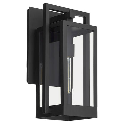 Quorum Marco 18" Lantern, Textured Black/Clear - 736-18-69