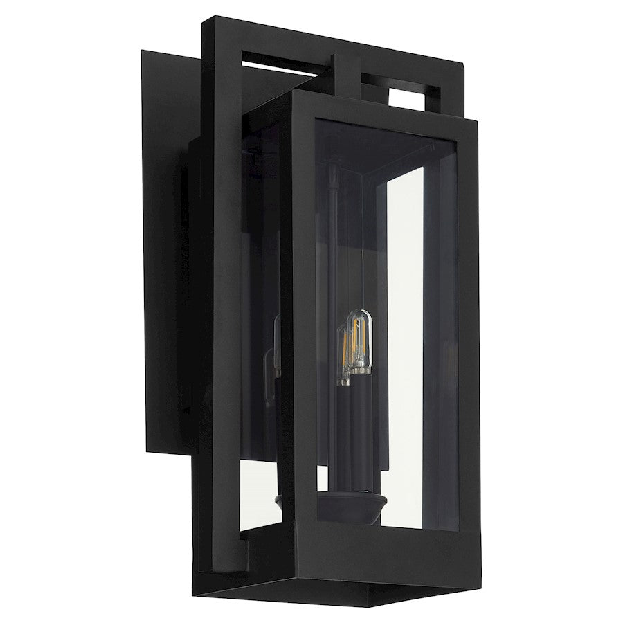 Quorum Marco 3Light 22" Lantern, Textured Black/Clear - 736-22-69