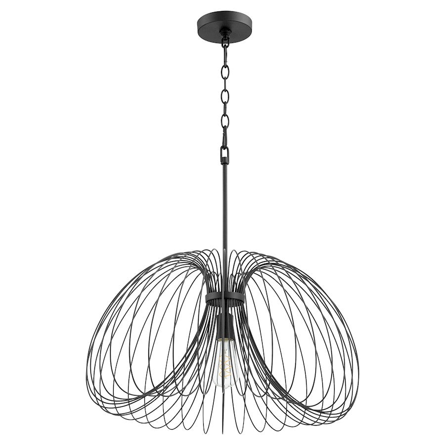 Quorum 1 Light 24" Pendant, Noir - 806-24-69