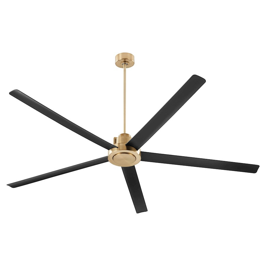 Quorum Revel 80" Ceiling Fan, Aged Brass - 80805-8059