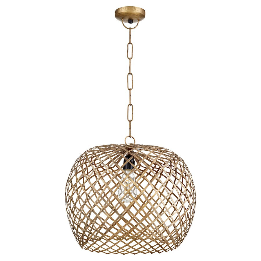 Quorum 1 Light Linked Sphere Pendant, Artisan's Brass - 81-75