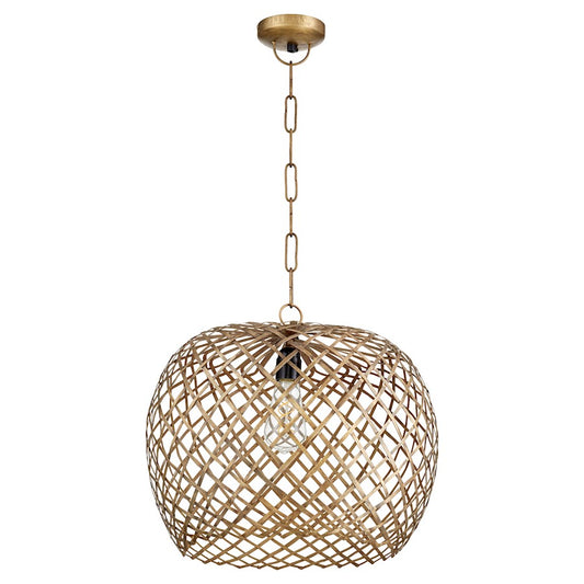 Quorum 1 Light Linked Sphere Pendant, Artisan's Brass - 81-75