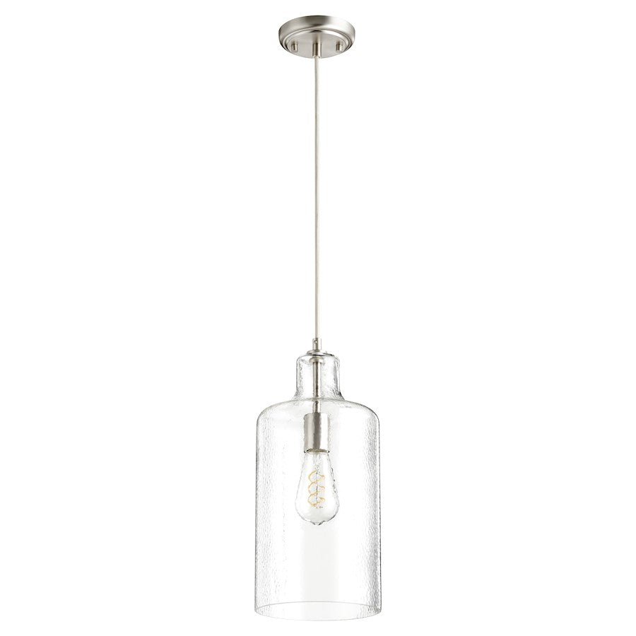 Quorum 1 Light 7" Pendant, Satin Nickel - 8141-65