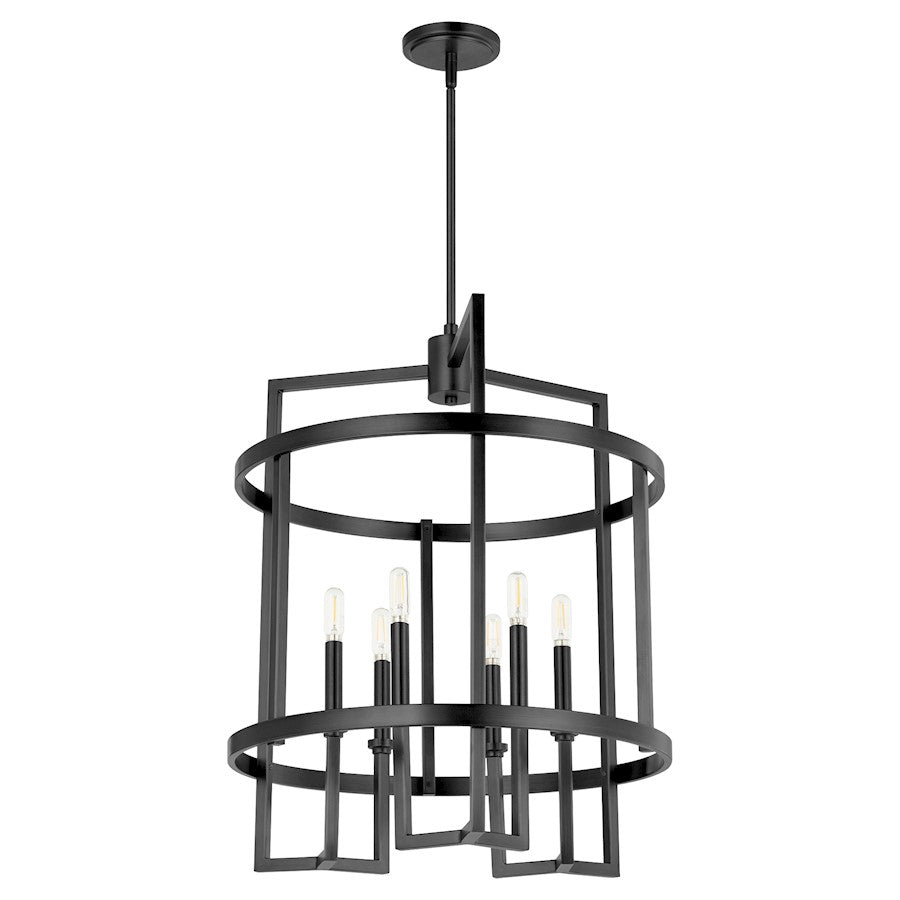 Quorum Merrick 6 Light Entry, Matte Black - 8174-6-59