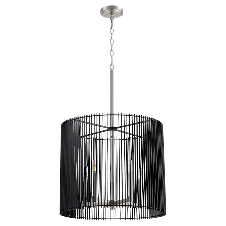 Quorum Finura 5 Light Pendant, Satin Nickel - 819-5-65