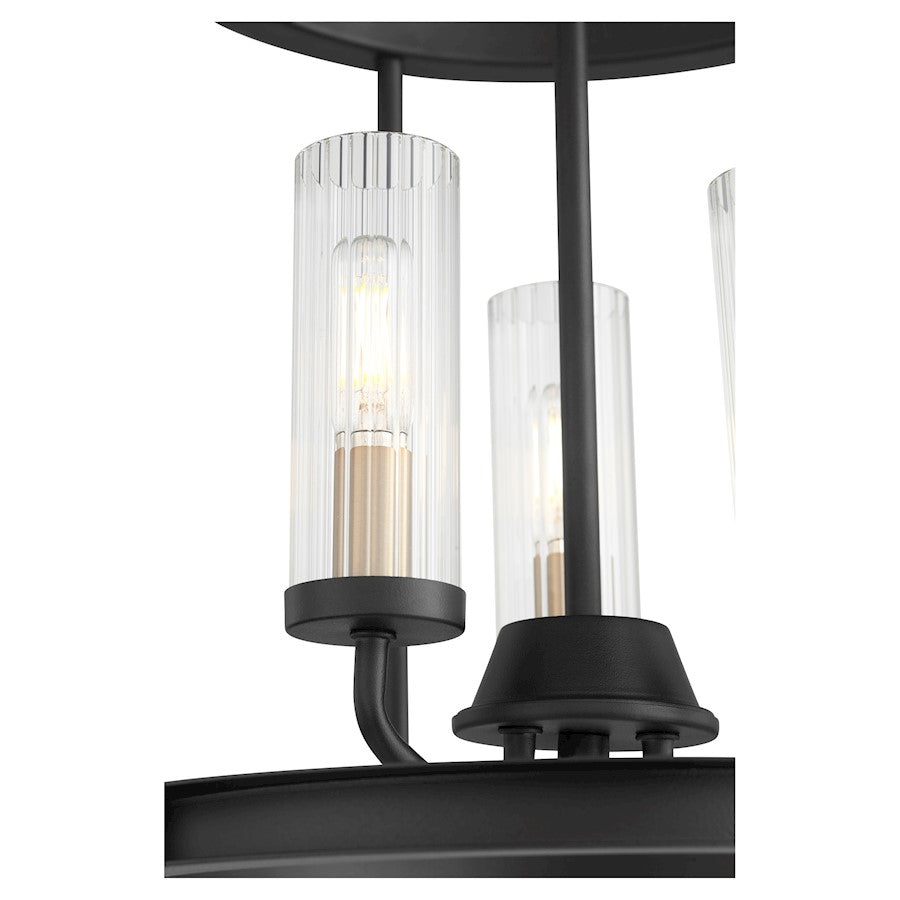 Quorum Empire Entry Light , Noir/Aged Brass