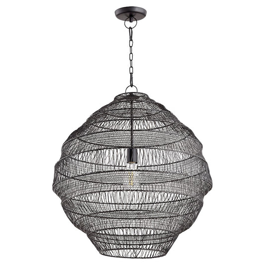 Quorum 1 Light 23" Marley Pendant, Charcoal - 832-23-93