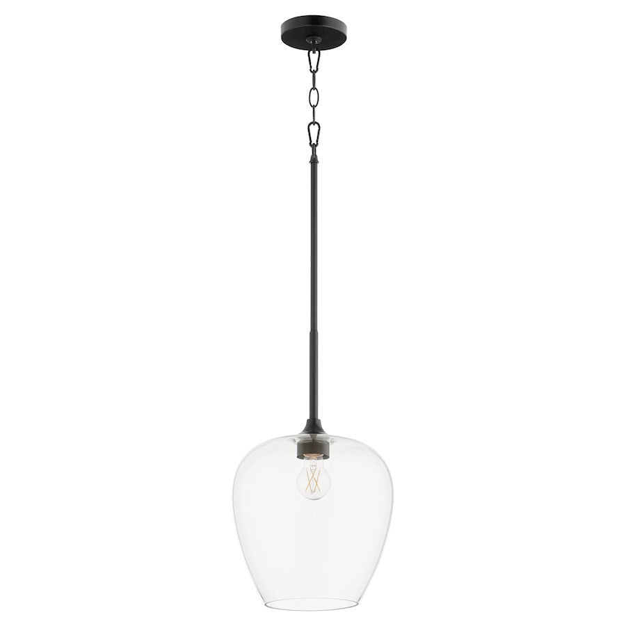 Quorum Veno 1 Light Pendant, Matte Black - 858-59