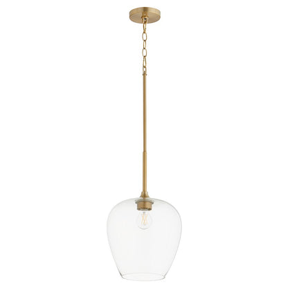 Quorum Veno 1 Light Pendant, Aged Brass - 858-80