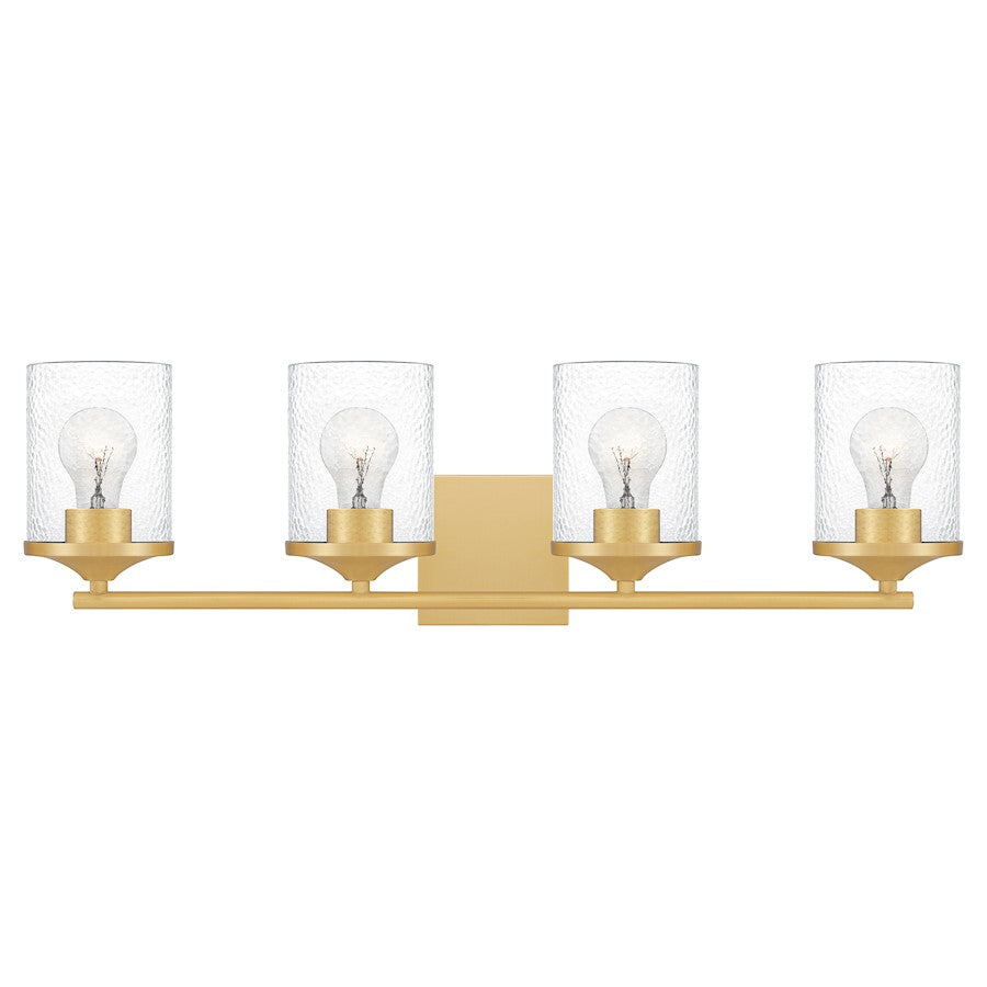 Quoizel Abner 4 Light Bath Light, Aged Brass - ABR8628AB