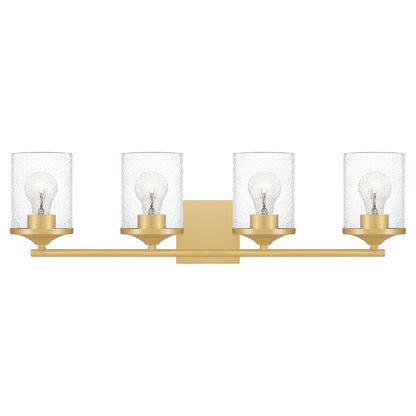 Quoizel Abner 4 Light Bath Light, Aged Brass - ABR8628AB