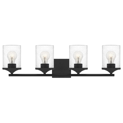 Quoizel Abner 4 Light Bath Light, Matte Black - ABR8628MBK