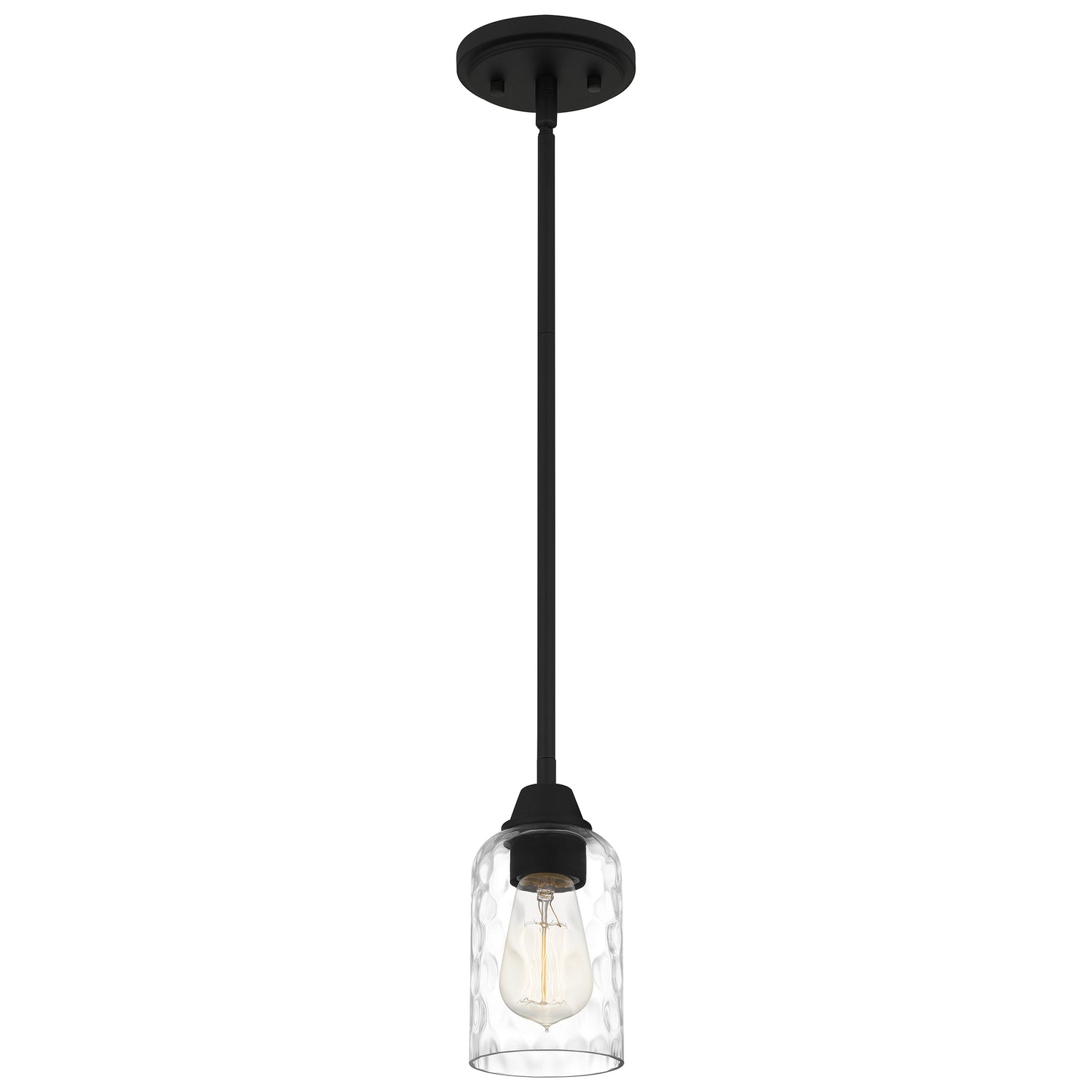 Quoizel Acacia 1 Light Mini Pendant, Brushed Nickel/Clear Water - ACA1504BN