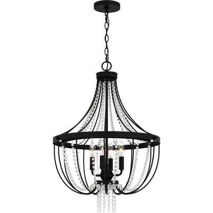 Quoizel Adelaide 4 Light Pendant, Matte Black - ADL2820MBK