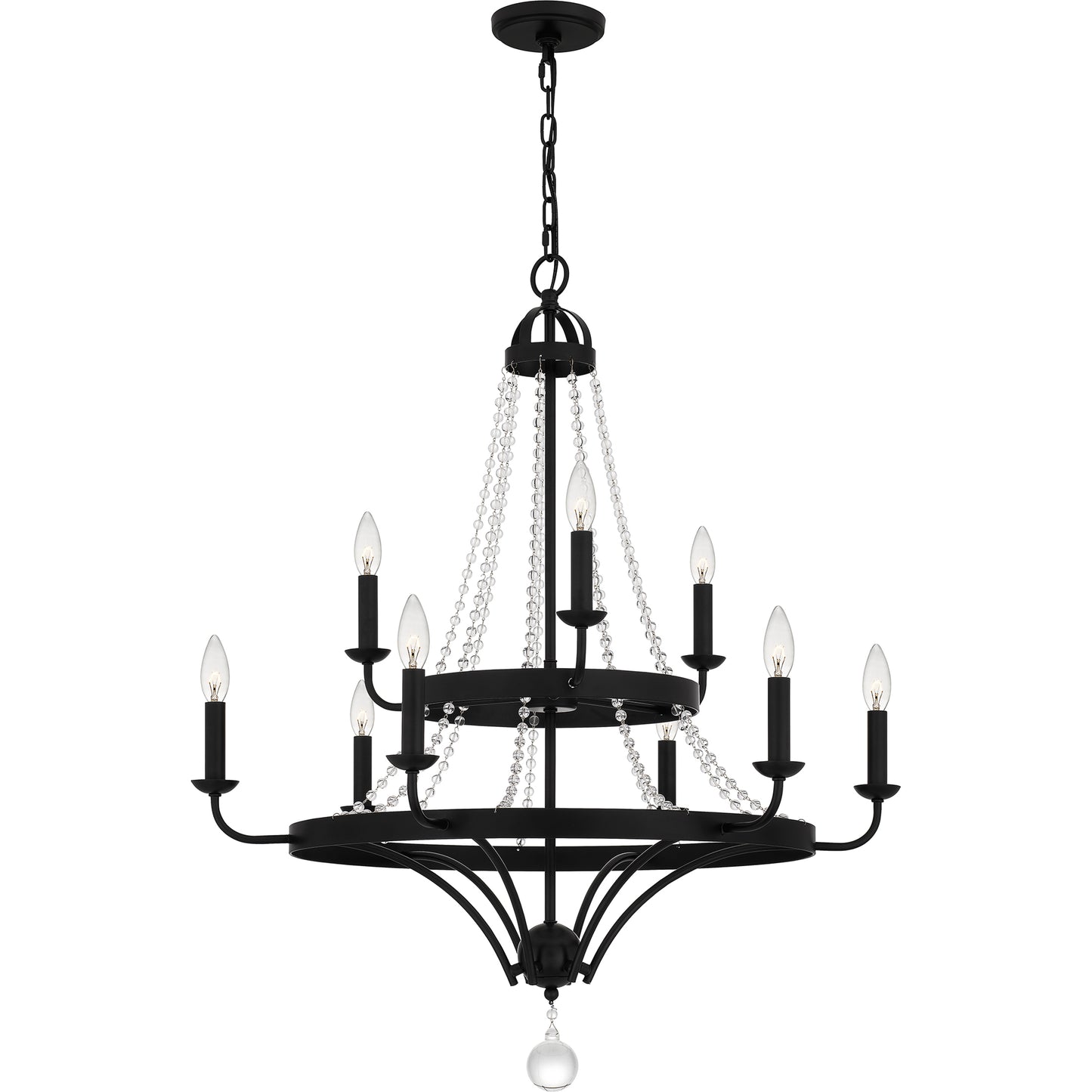 Quoizel Adelaide 6 Light Chandelier, Matte Black - ADL5026MBK