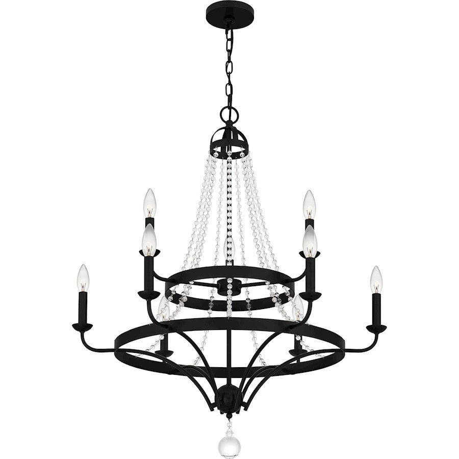 Quoizel Adelaide Chandelier, Matte Black