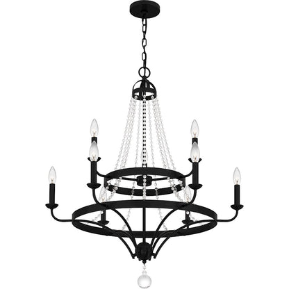 Quoizel Adelaide Chandelier, Matte Black