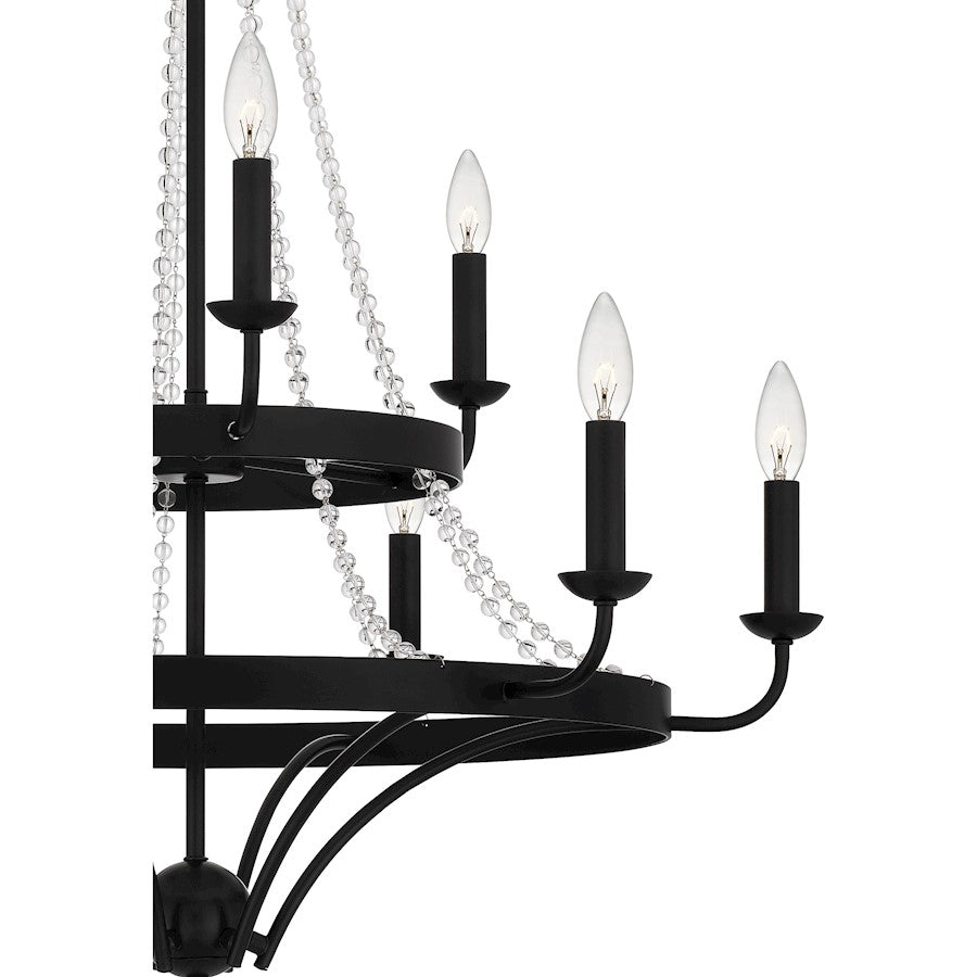 Quoizel Adelaide Chandelier, Matte Black