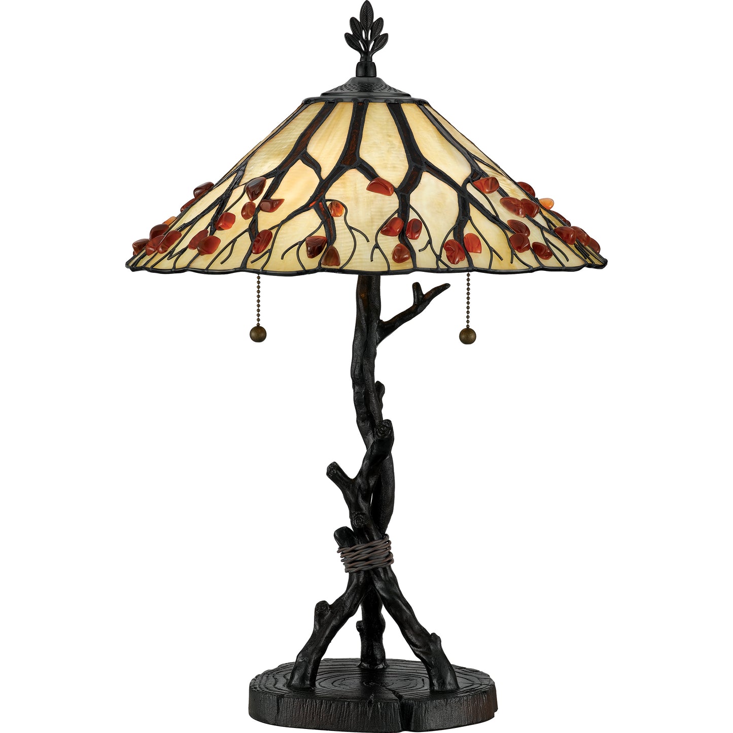 Whispering Wood Table Lamp, Valiant Bronze