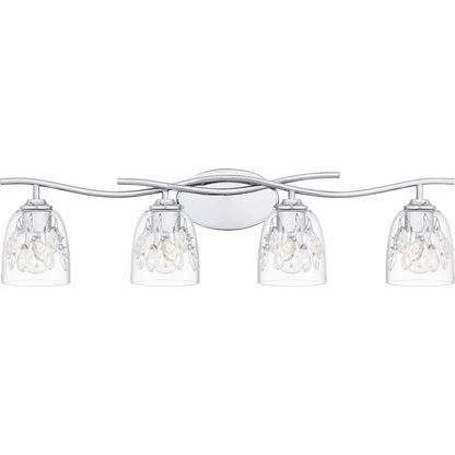 Quoizel Ansley 4 Light Bath Light, Polished Chrome/Clear - ALE8633C