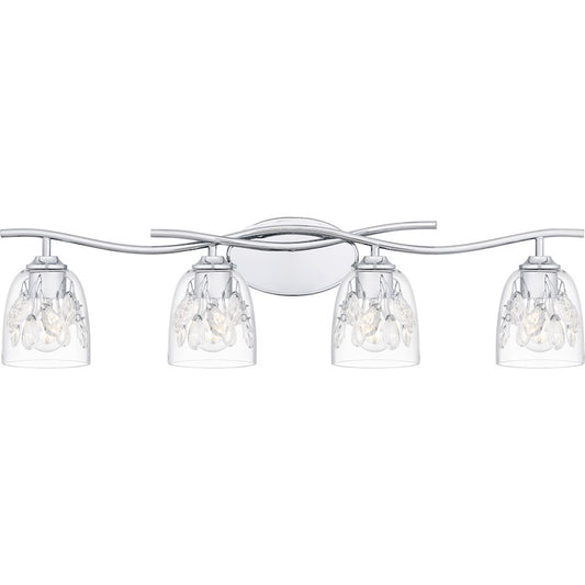 Quoizel Ansley 4 Light Bath Light, Polished Chrome/Clear - ALE8633C