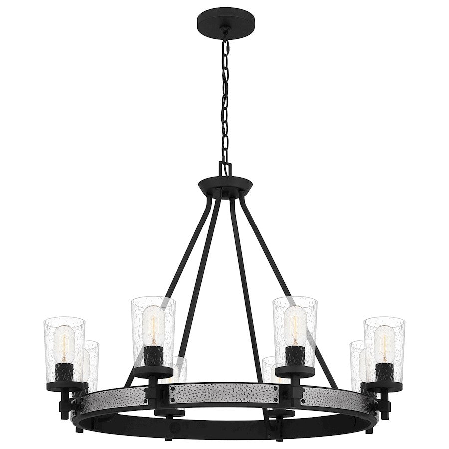 Quoizel Alpine  Chandelier, Earth Black/Clear Seeded